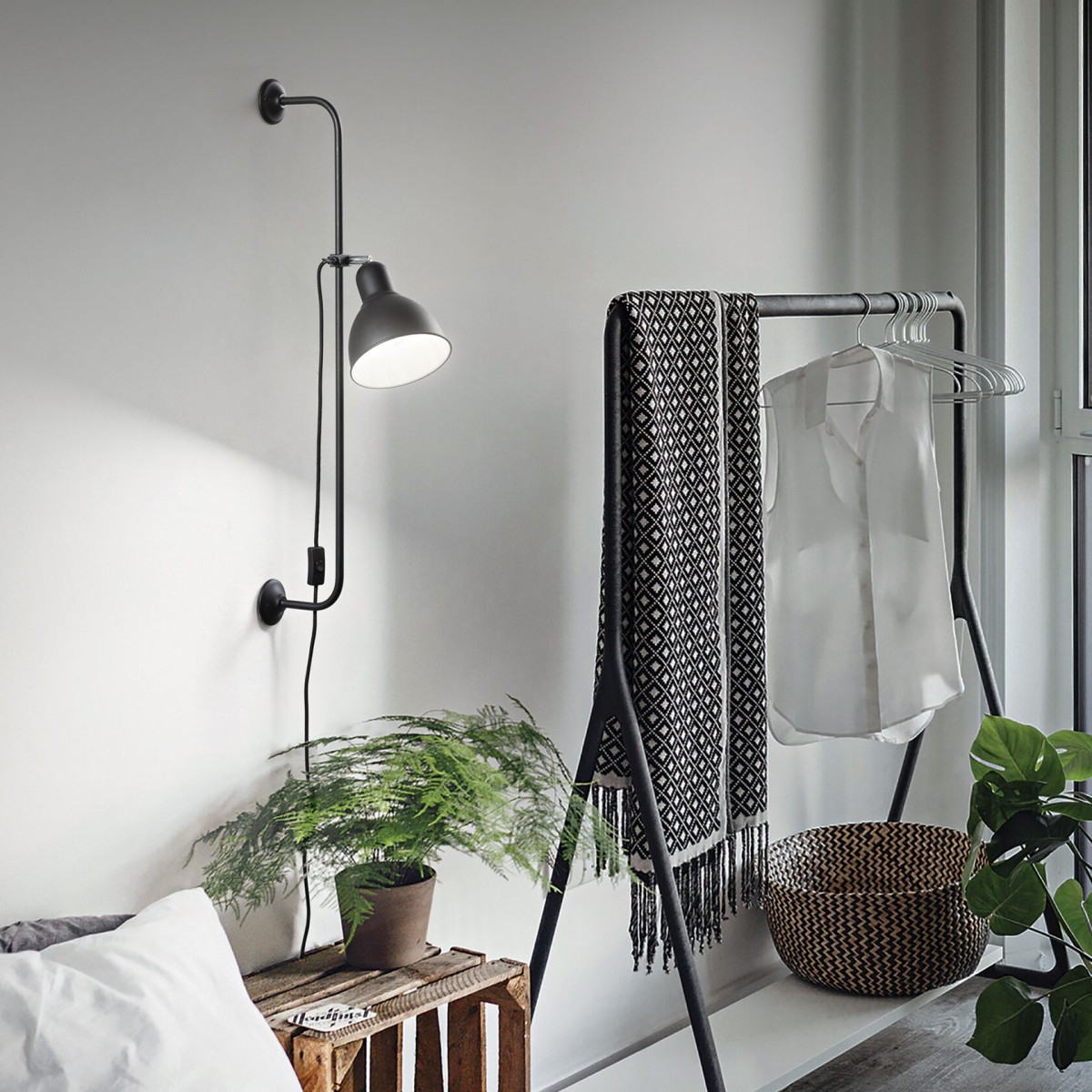 Светильник настенный Ideal Lux Shower AP1 Черный E27 179643