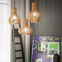 Светильник подвесной Ideal Lux Citrus-3 sp1 Дерево E27 159867