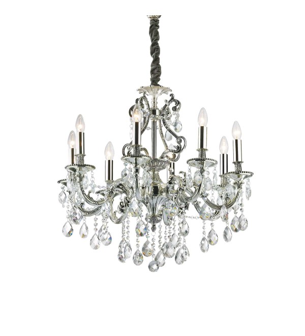 Люстра подвесная Ideal Lux Gioconda SP8 Серебро E14 044934