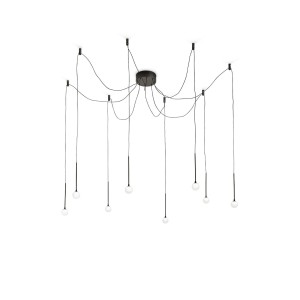 Люстра подвесная Ideal Lux Lucciola SP8 Черный 3000К LED 283982