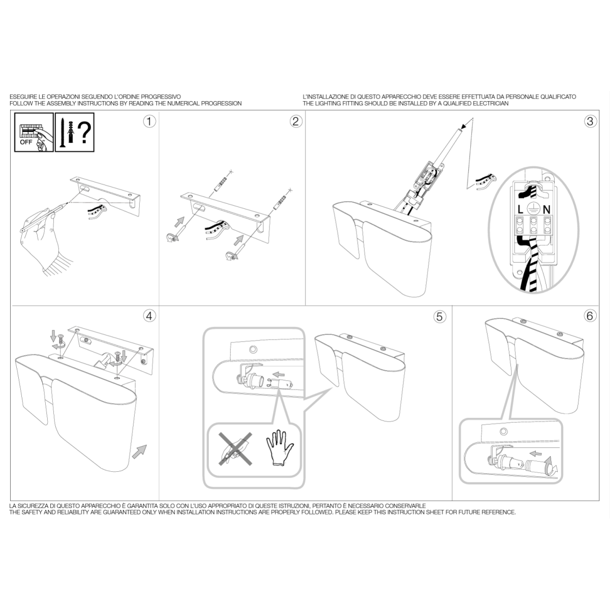 Светильник настенный Ideal Lux Clip AP2 Mini Серебро G9 091136
