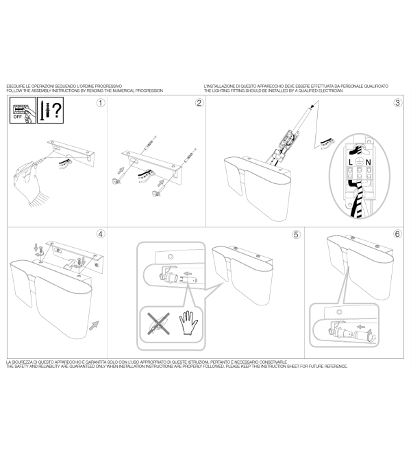 Светильник настенный Ideal Lux Clip AP2 Mini Серебро G9 091136