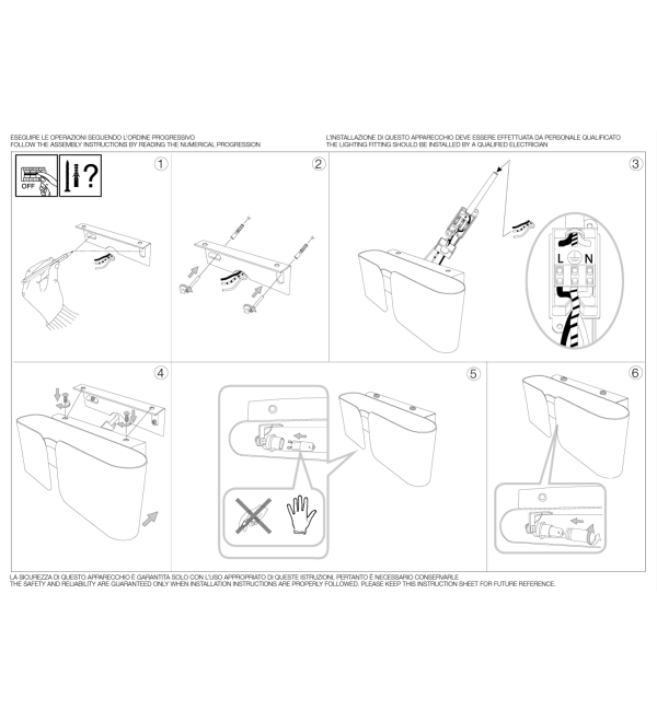 Светильник настенный Ideal Lux Clip AP2 Mini Серебро G9 091136