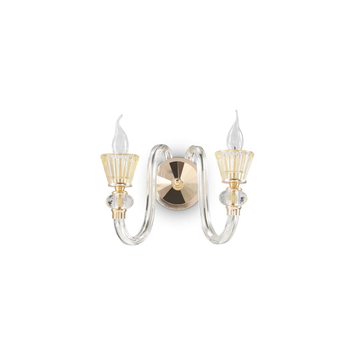 Светильник настенный Ideal Lux Strauss AP2 Золото E14 140599