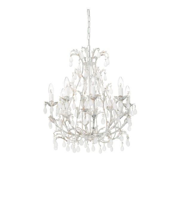 Люстра подвесная Ideal Lux Cascina SP8 Античный белый 100289