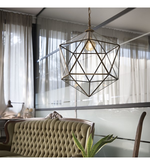 Светильник подвесной Ideal Lux Deca SP1 Big E27 Латунь