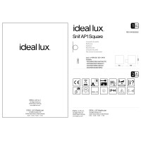 Светильник уличный Ideal Lux Snif AP1 Square Антрацит G9 121963
