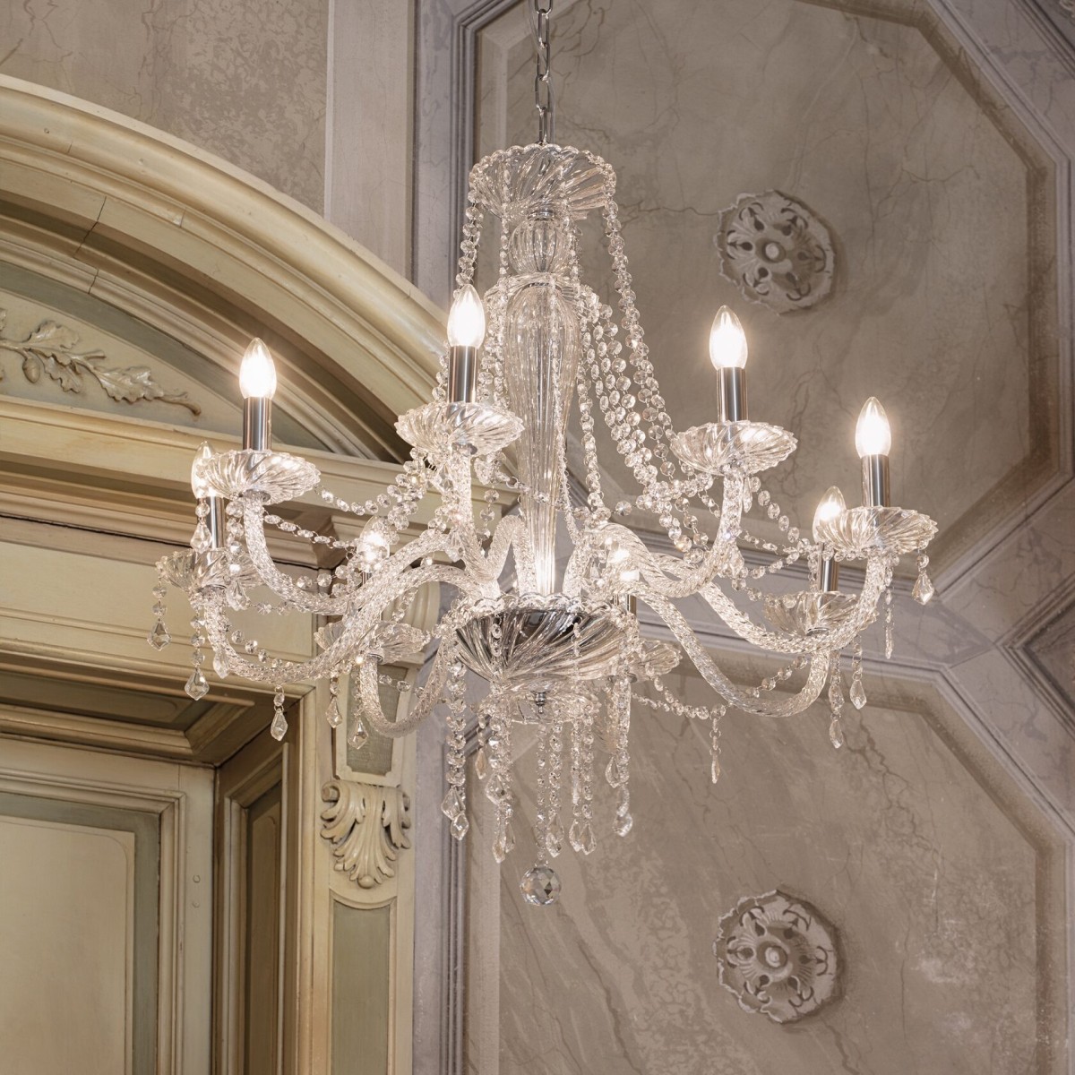Люстра подвесная Ideal Lux Amadeus SP8 Прозрачный E14 168777