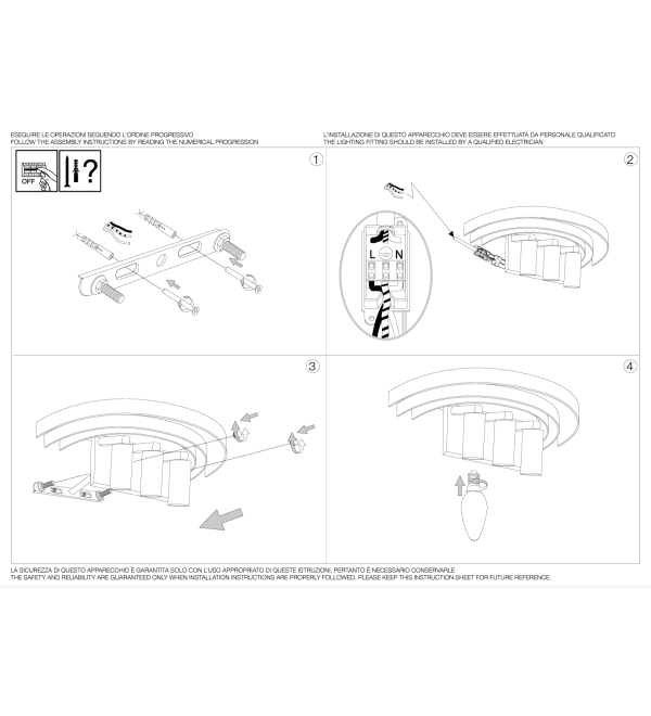 Светильник настенный Ideal Lux Carlton AP3 Хром E14 168913