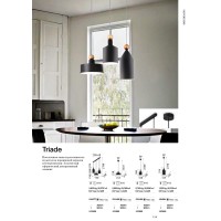 Светильник подвесной Ideal Lux Triade-3 SP1 Темно / Серый E27 221496