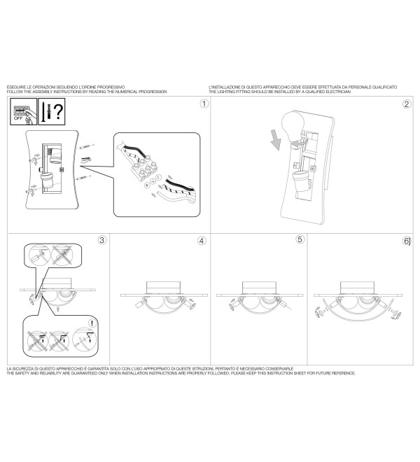 Светильник настенный Ideal Lux Triplo AP2 Белый E27 026480