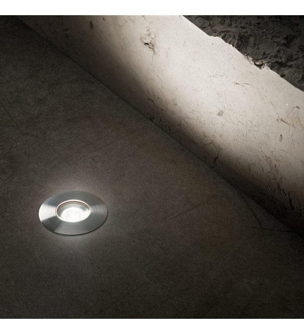 Светильник уличный встраиваемый Ideal Lux Rocket FI D5.5 Wide 3000K LED Сталь 370989