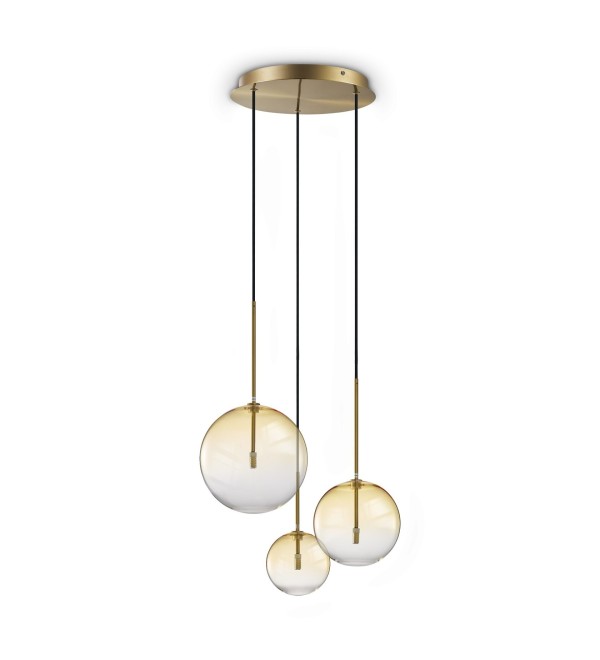 Светильник подвесной Ideal Lux Equinoxe SP3 G4 Янтарь 364827