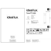 Светильник садово-парковый Ideal Lux Torre PT1 H22 Антрацит E27 158891