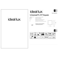 Светильник потолочный Ideal Lux Universal PL D17 Square 4000K Белый LED 138633
