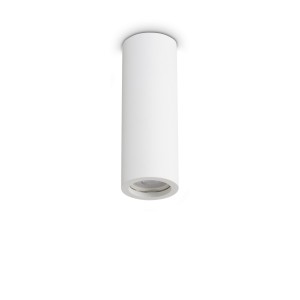 Светильник потолочный Ideal Lux Look PL01 Round D7.0 H020 Gesso Белый Гипс GU10 355740