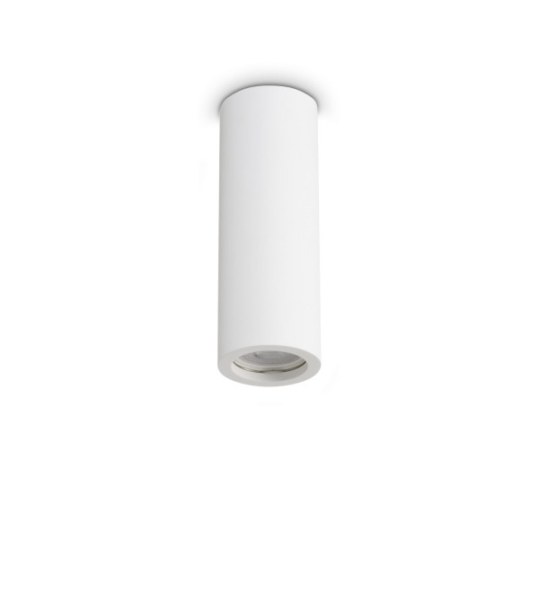 Светильник потолочный Ideal Lux Look PL01 Round D7.0 H020 Gesso Белый Гипс GU10 355740