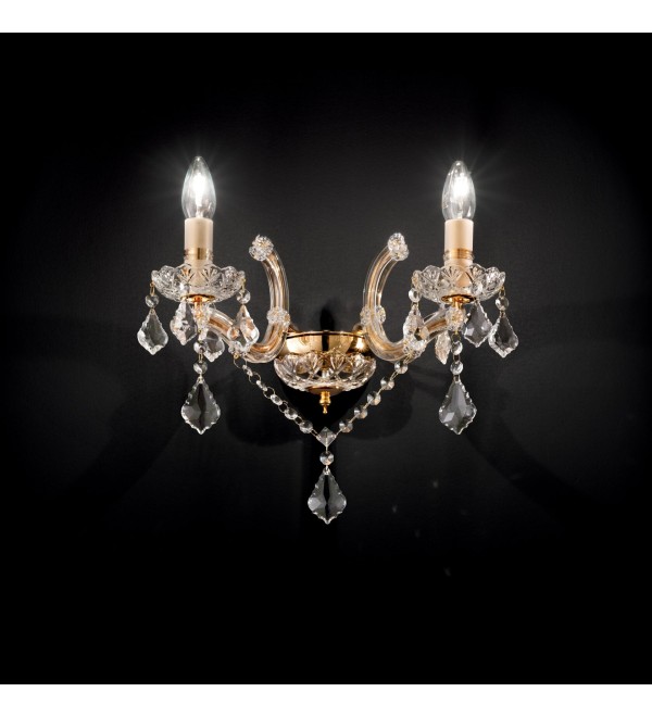 Светильник настенный Ideal Lux Florian AP2 Золото E14 035659