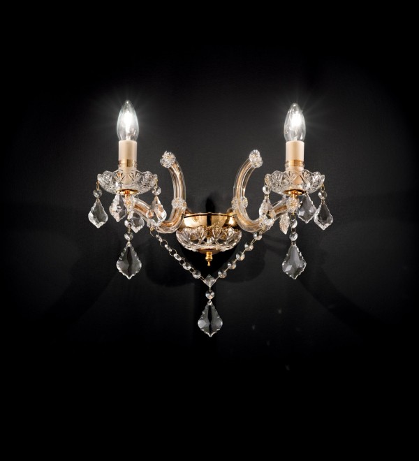 Светильник настенный Ideal Lux Florian AP2 Золото E14 035659