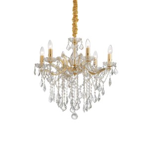 Люстра подвесная Ideal Lux Florian SP6 Золото E14 035635
