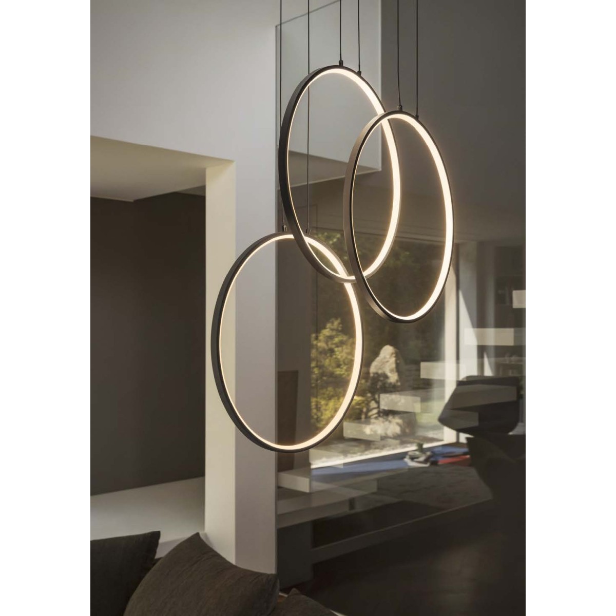 Люстра подвесная Ideal Lux Frame SP Cerchio Черный 3000К 269337