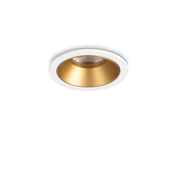 Светильник встраиваемый Ideal Lux Game Trim Round 05W 3000K LED Белый / Золото 349084