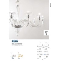 Люстра подвесная Ideal Lux Brigitta SP12 Янтарный E14 199405
