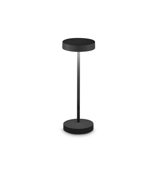 Светильник уличный настольный Ideal Lux Toffee TL Черный Сенсор Аккумулятор 3000К LED 328614