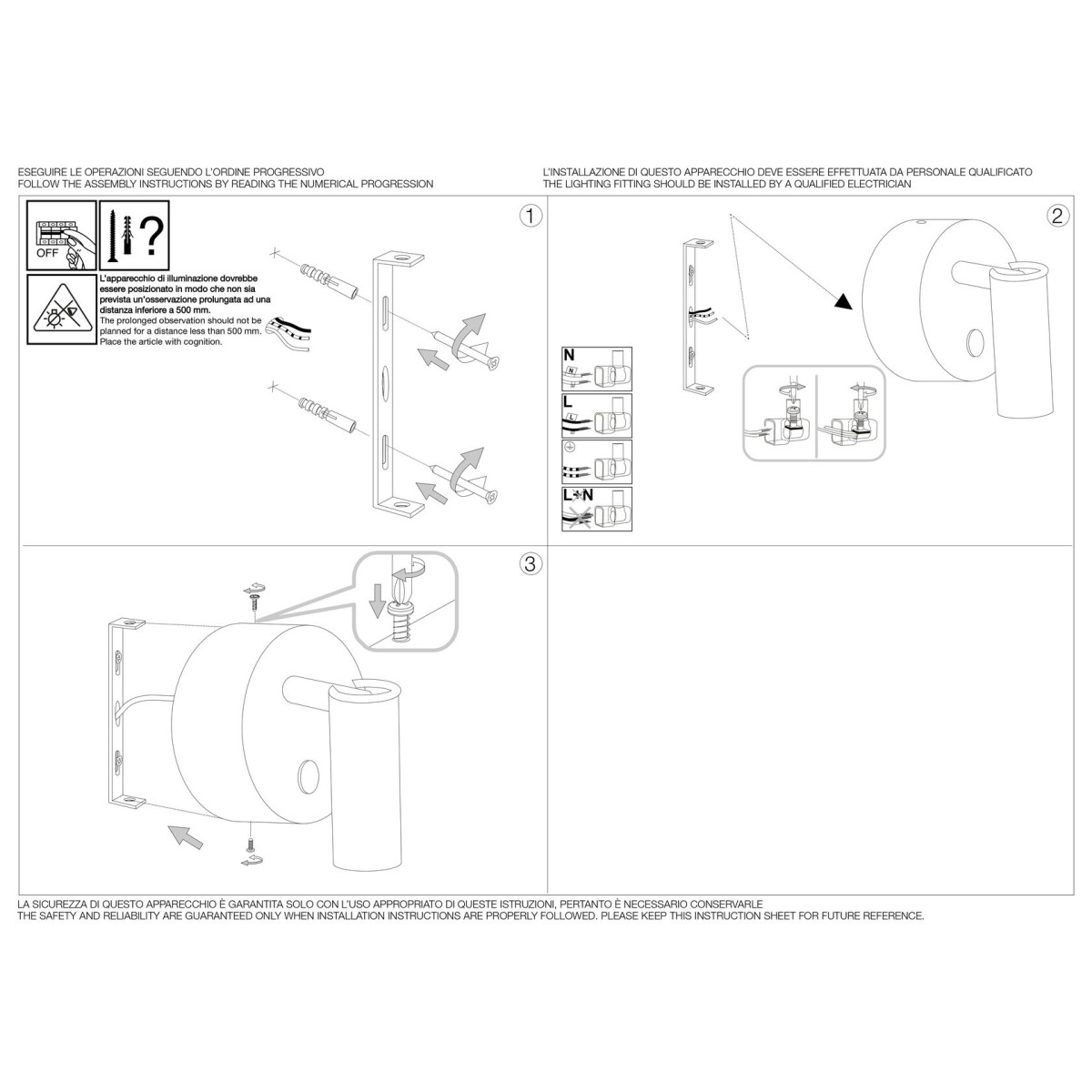 Светильник настенный Ideal Lux Page AP Round Белый 3000К LED 142586