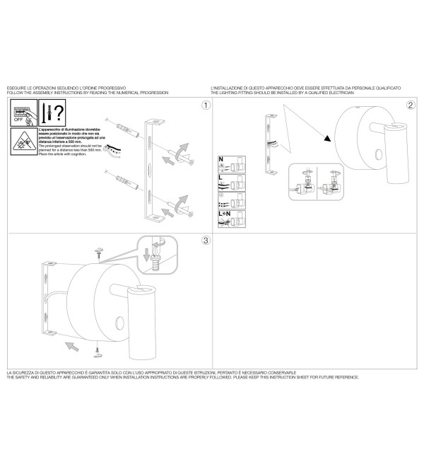 Светильник настенный Ideal Lux Page AP Round Белый 3000К LED 142586