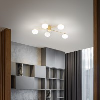 Люстра потолочная Ideal Lux Hermes PL5 D90 Латунь G9 288277
