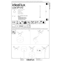 Светильник подвесной Ideal Lux Look SP1 D12 Белый GU10 158655