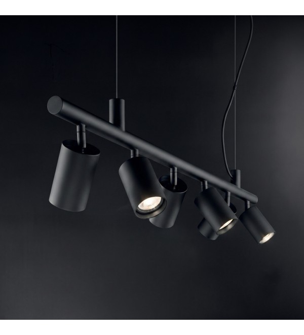 Люстра подвесная Ideal Lux Dynamite SP6 Square GU10 3000K Черный 371412
