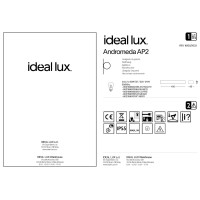 Светильник уличный Ideal Lux Andromeda AP2 Серый E27 163543