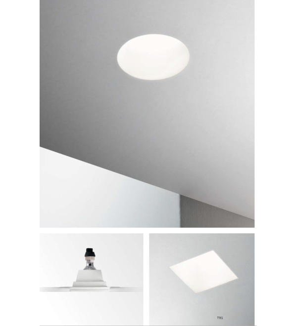 Светильник встраиваемый Ideal Lux Samba FI D60 Square Белый гипс GU10 150291