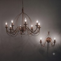 Светильник настенный Ideal Lux Corte AP2 Ржавый E14 057200