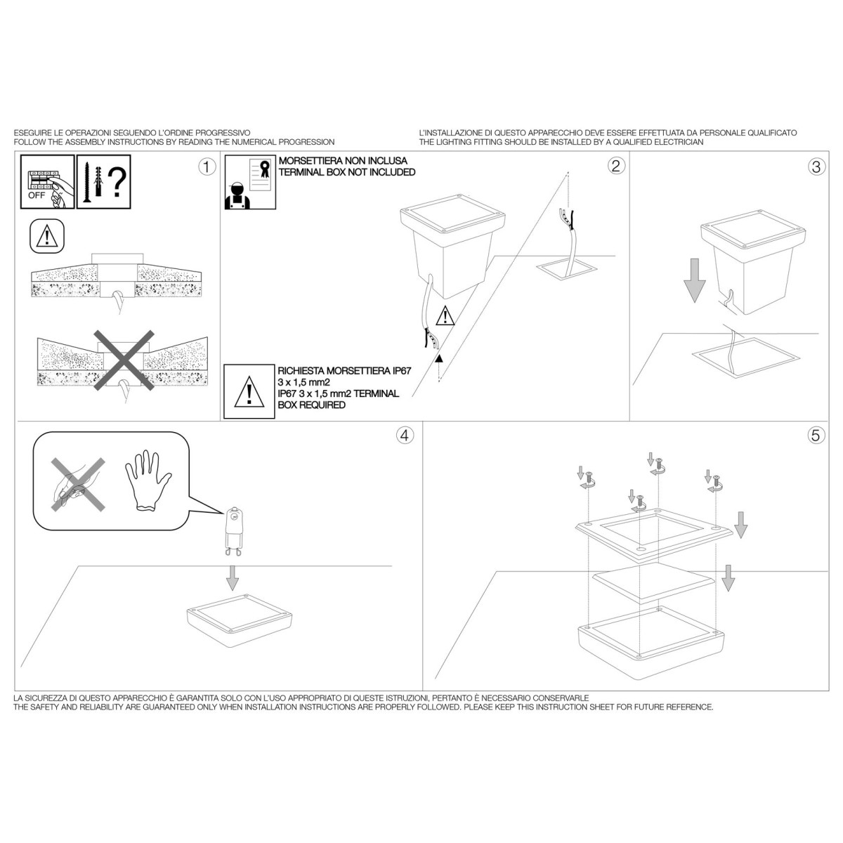 Светильник уличный Ideal Lux Park FI D120 Square Сталь G9 117881