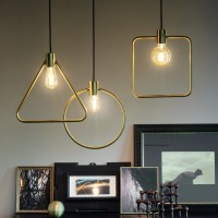Светильник подвесной Ideal Lux Abc SP1 Square Латунь матовая E27 207858