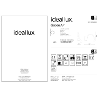 Светильник настенный Ideal Lux Goose AP Черный 3000К LED 142692