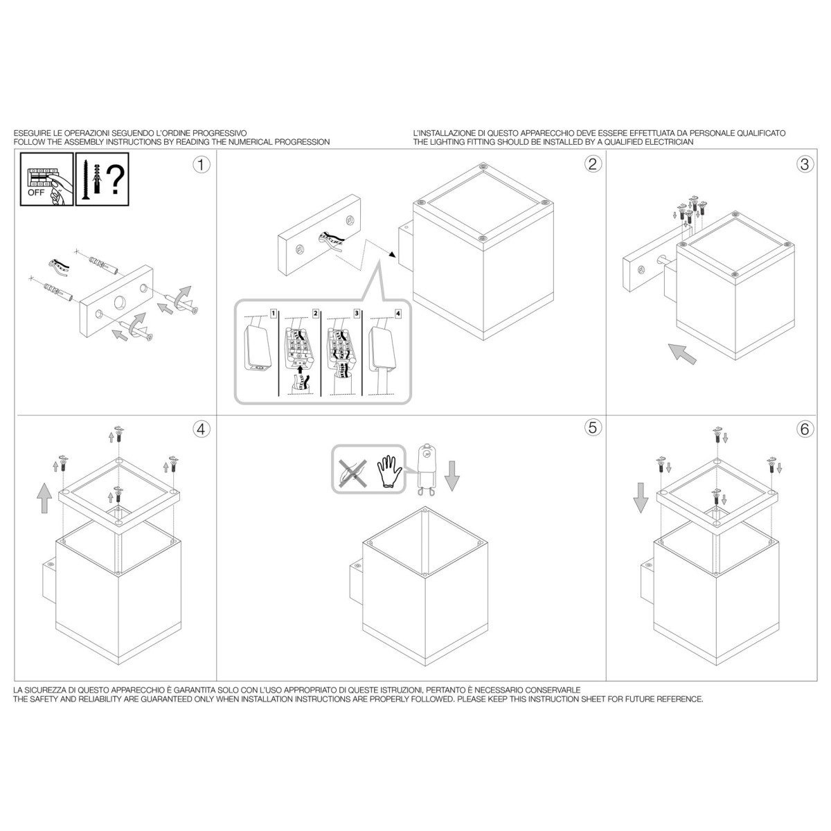 Светильник уличный Ideal Lux Snif AP1 Square Антрацит G9 121963