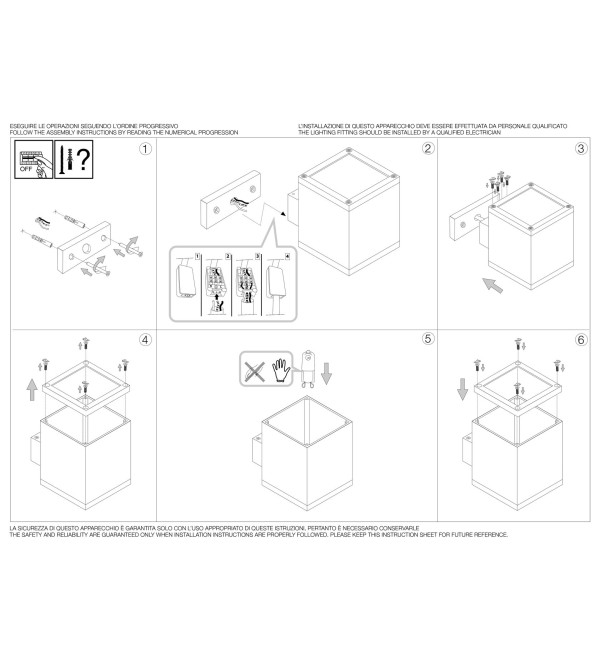 Светильник уличный Ideal Lux Snif AP1 Square Антрацит G9 121963