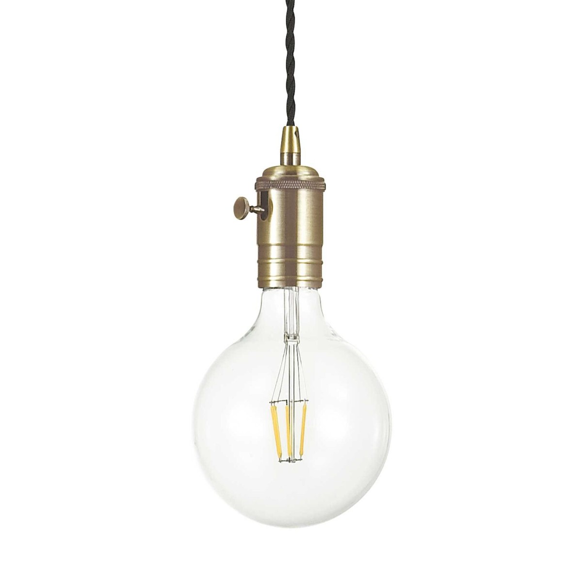 Светильник подвесной Ideal Lux Doc SP1 Латунь античная E27 163109