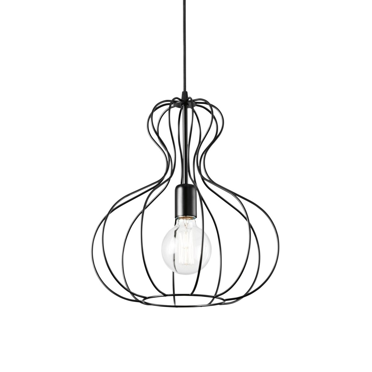 Светильник подвесной Ideal Lux Ampolla-1 SP1 Черный E27 148502