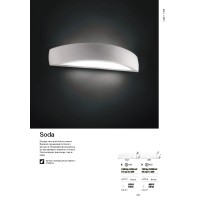 Светильник настенный Ideal Lux Soda AP2 Белый Гипс E14 105727