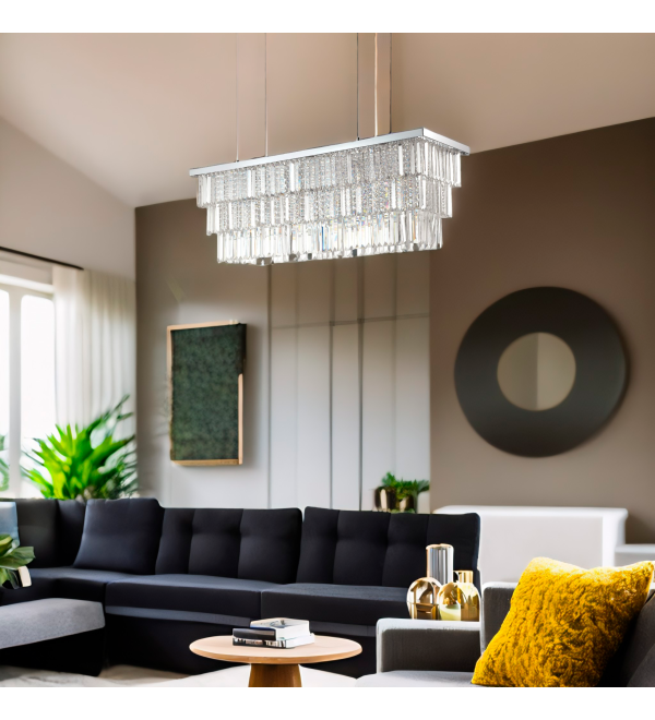 Люстра подвесная Ideal Lux Martinez SP8 Хром E14 166360