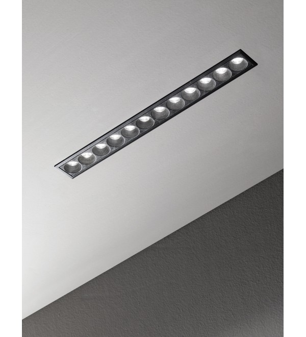 Светильник встраиваемый Ideal Lux Lika FI Slim 20W 3000K LED Черный 305837