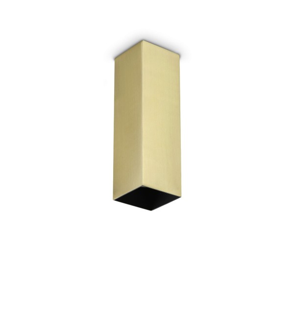 Светильник потолочный Ideal Lux Look PL1 Square D60 H200 Латунь GU10 371504