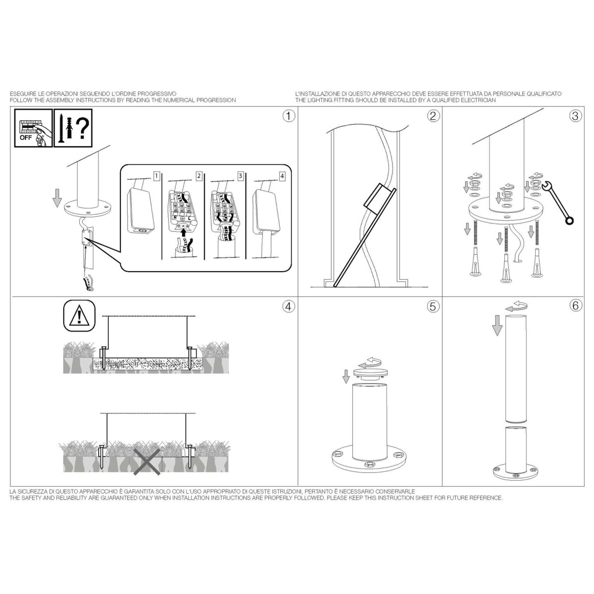 Светильник садово-парковый Ideal Lux Edo PT1 Round Антрацит GX53 138510