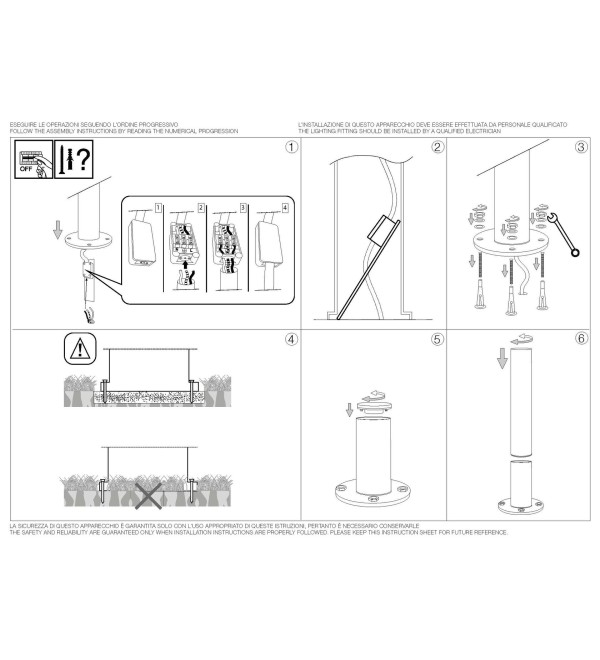 Светильник садово-парковый Ideal Lux Edo PT1 Round Антрацит GX53 138510