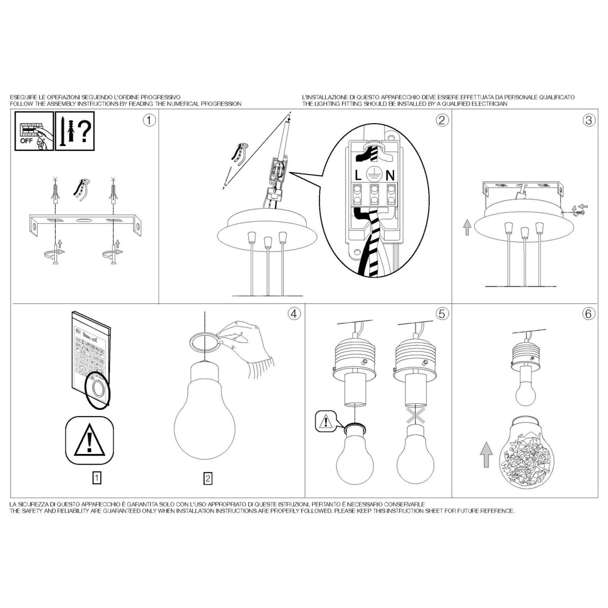 Люстра подвесная Ideal Lux Luce Max SP3 Хром E27 081762